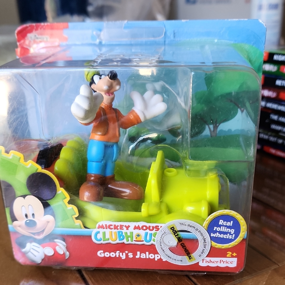 🩵 Fisher-Price VINTAGE Goofy's Jalopy - Yellow and Blue